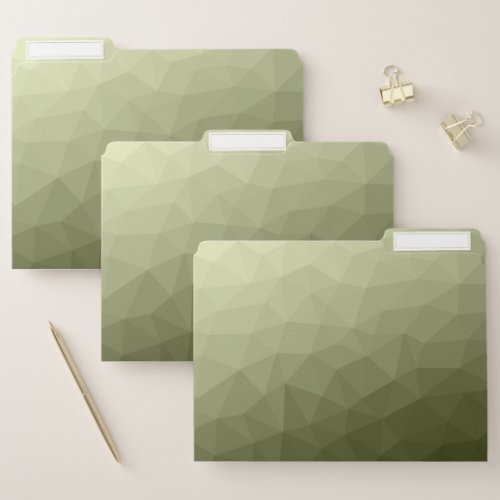 Army light green gradient geometric mesh pattern file folder