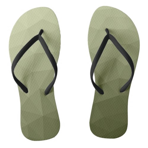 Army light green gradient geometric mesh pattern flip flops