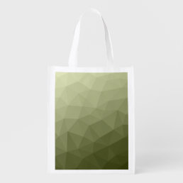 Army light green gradient geometric mesh pattern grocery bag