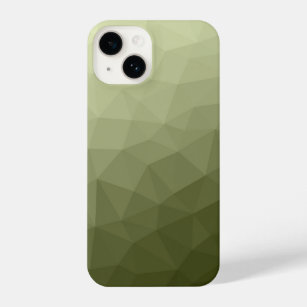 Army light green gradient geometric mesh pattern iPhone 14 case