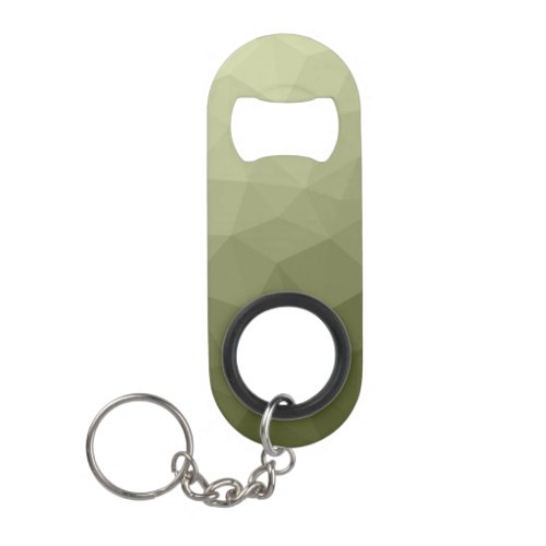 Army light green gradient geometric mesh pattern keychain bottle opener