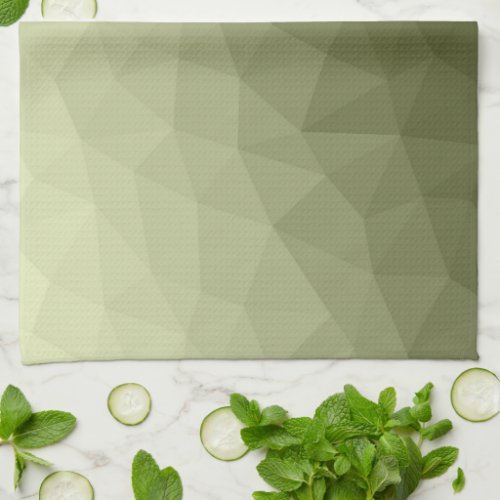 Army light green gradient geometric mesh pattern kitchen towel