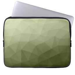 Army light green gradient geometric mesh pattern laptop sleeve