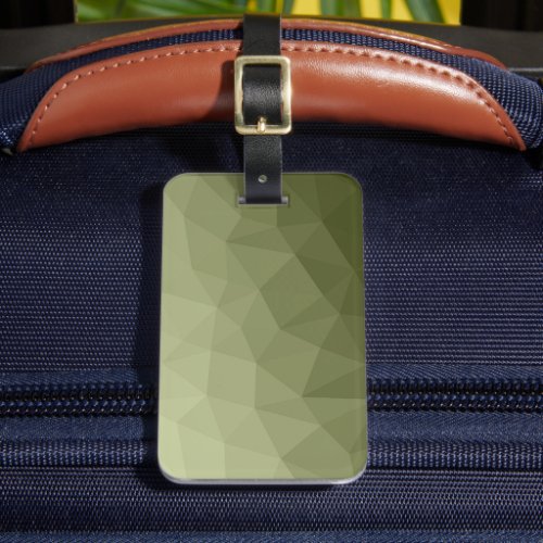 Army light green gradient geometric mesh pattern luggage tag