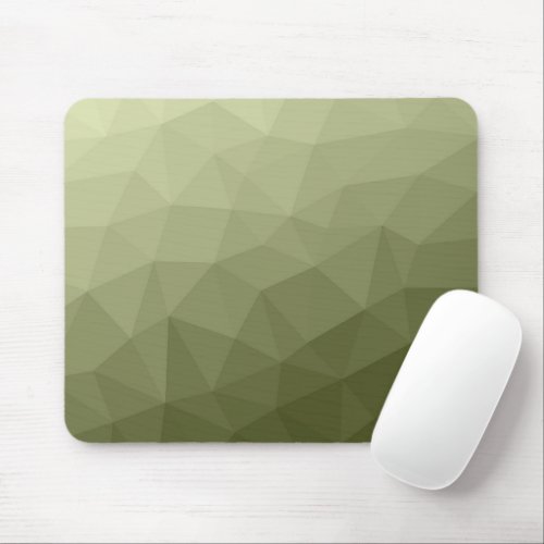 Army light green gradient geometric mesh pattern mouse pad