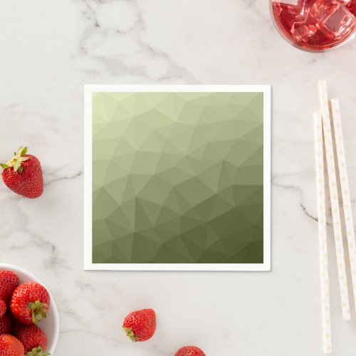 Army light green gradient geometric mesh pattern napkins