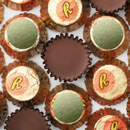 Army light green gradient geometric mesh pattern reeses peanut butter cups