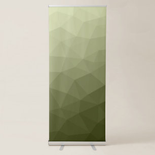 Army light green gradient geometric mesh pattern retractable banner