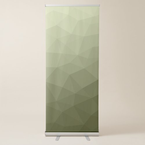 Army light green gradient geometric mesh pattern retractable banner
