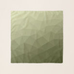 Army light green gradient geometric mesh pattern scarf<br><div class="desc">Light to dark ombre gradient geometric mesh patterned scarf modern accessory. 
Army light green gradient geometric mesh pattern. Triangle geometric mesh with light dark gray green ombre gradient design.</div>
