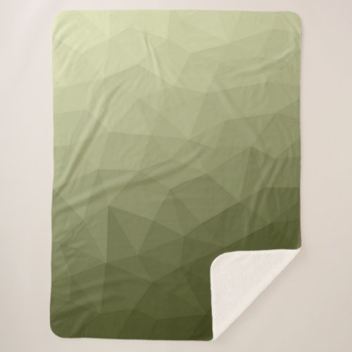 Army light green gradient geometric mesh pattern sherpa blanket