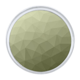 Army light green gradient geometric mesh pattern silver finish lapel pin