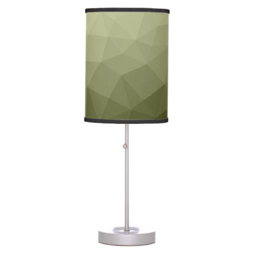 Army light green gradient geometric mesh pattern table lamp