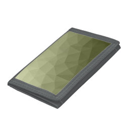 Army light green gradient geometric mesh pattern trifold wallet