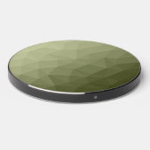 Army light green gradient geometric mesh pattern wireless charger (Front 2)