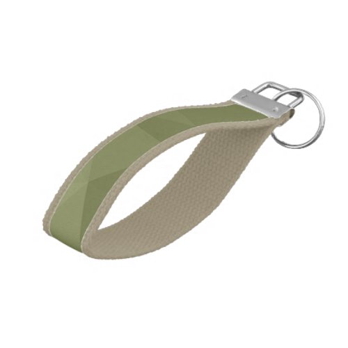 Army light green gradient geometric mesh pattern wrist keychain