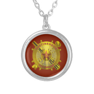 Army Logistics Branch Silver Plated Necklace