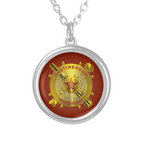 Army Logistics Branch Silver Plated Necklace