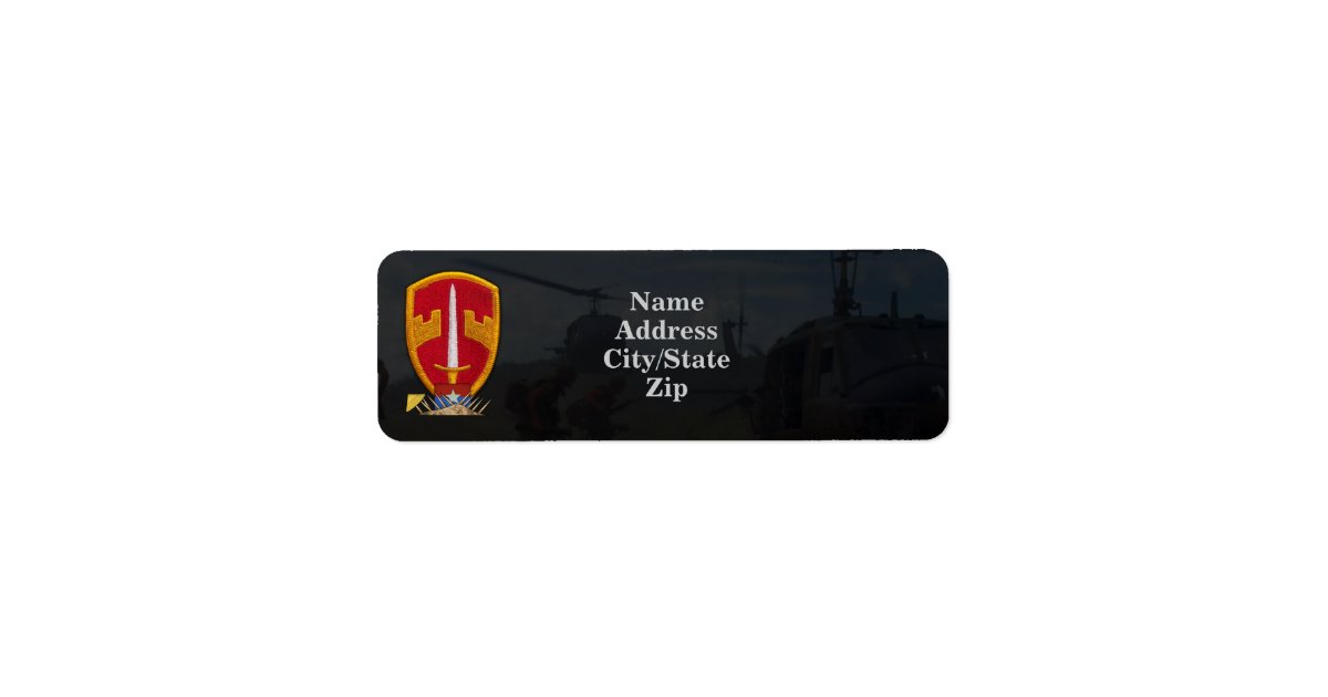 Army MACV Vietnam war return address label. Label | Zazzle