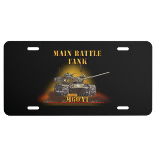 Army - Main Battle Tank - M60A1 w Fire- Right Face License Plate