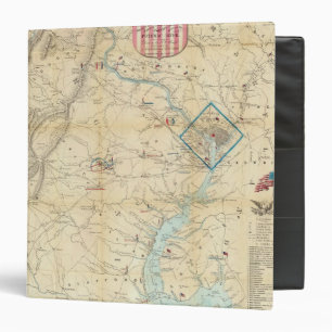 Army Map of The Seat of War In Virginia 3 Ring Binder