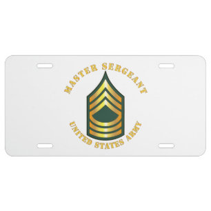 Army - Master Sergeant - MSG License Plate