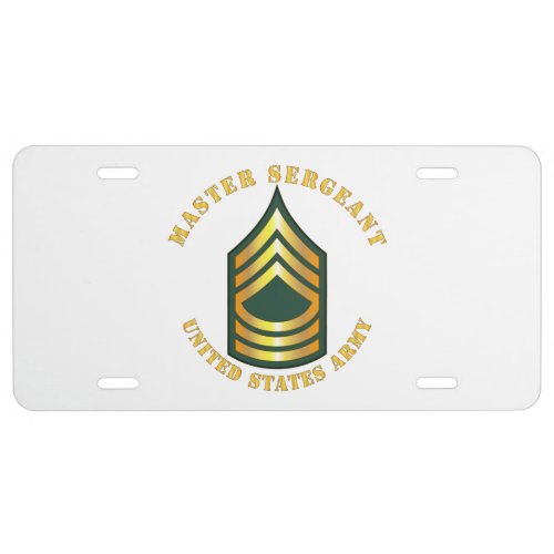 Army _ Master Sergeant _ MSG License Plate