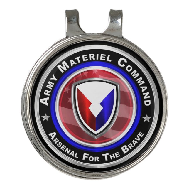 Army Materiel Command  Golf Hat Clip (Front)