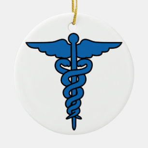 Army Medical Caduceus Ceramic Ornament