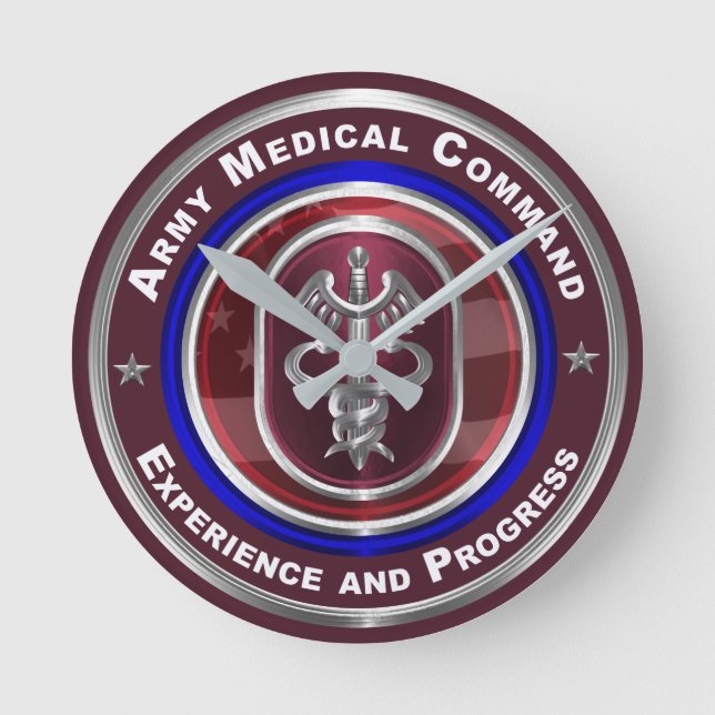 Army Medical Command-AMEDD Keepsake Round Clock (Front)