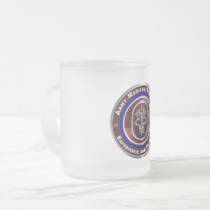 Army Medical Command Keepsake Frosted Glass Coffee Mug