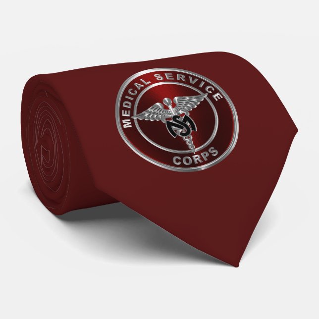 Army Medical Service Corps Neck Tie (Rolled)