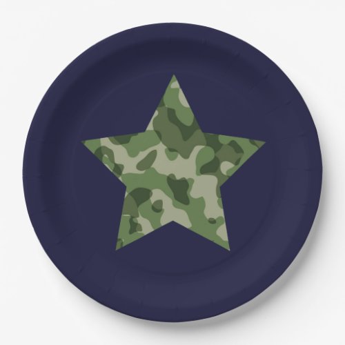 Army Military Birthday Party Paper Plates