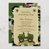 Army Military Camo Birthday Party Invitations (Front/Back)