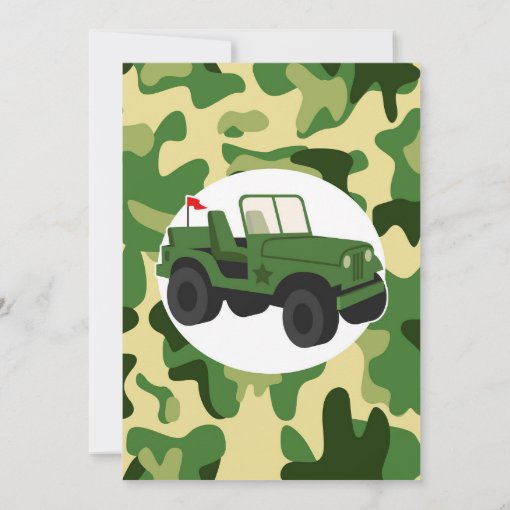 thumbnail interactive-video image 1 of TheCardZoo Army Troops Camouflage Personalised Birthday Party Invitations – TH102 1 of 6