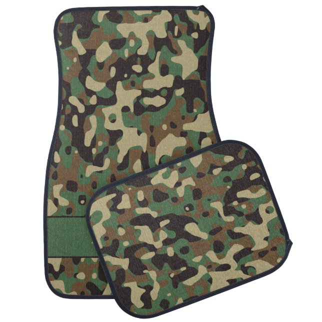 Army Military Camouflage Armed Forces Camo Custom Car Floor Mat (Set)