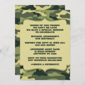 Army Military Camouflage Birthday Party Invite (Front/Back)