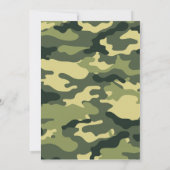 Army Military Camouflage Birthday Party Invite (Back)