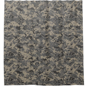 Army military camouflage khaki green shower curtain