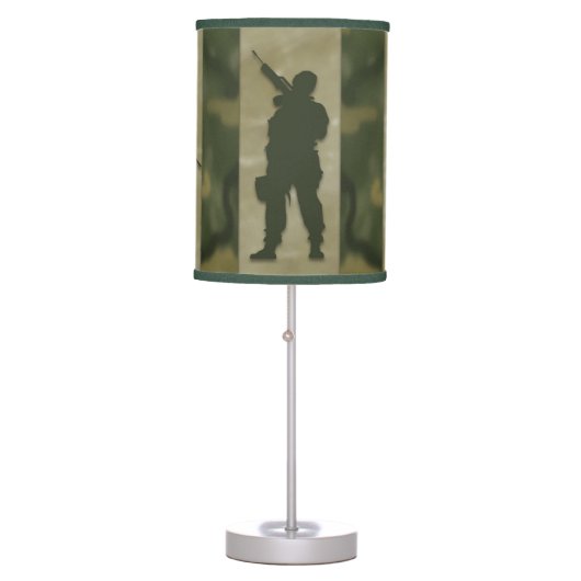 Army Military Men in Camouflage Table Lamp (Front)