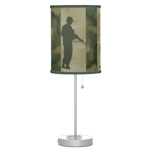 Army Military Men in Camouflage Table Lamp (Left)