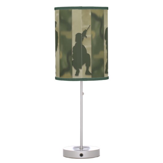 Army Military Men in Camouflage Table Lamp (Back)
