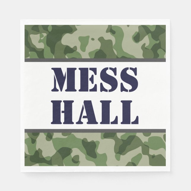 Army Military Mess Hall Birthday Party Napkins (Front)