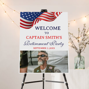 Army Military Photo Retirement Party Welcome Sign