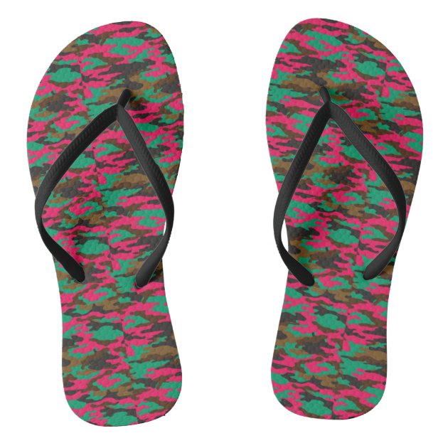 pink camo flip flops