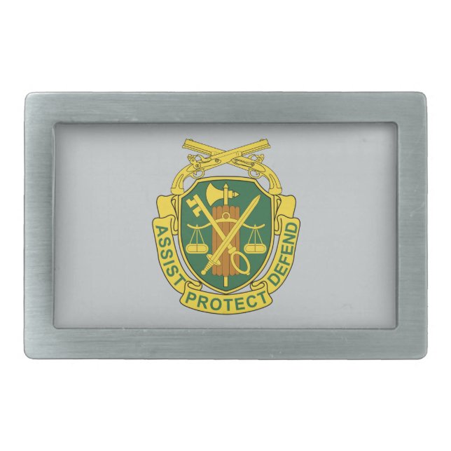 Army Military Police Corps Rectangular Belt Buckle (Front)