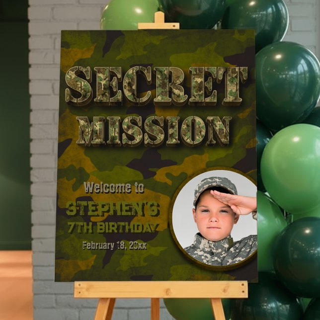 Army - Military - Soldier - Welcome Sign (Army - Military - Soldier - Boy Birthday Welcome Sign)