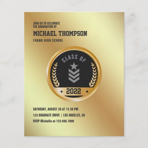 ArmyMilitary themed Graduation Party Invitation Flyer