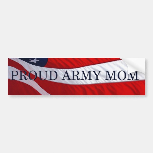 Army Mom American Flag Bumper Sticker (Front)