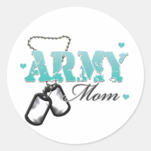 Army Mom Classic Round Sticker